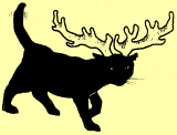 Illo of George with antlers